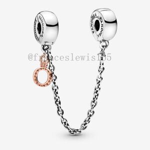 Pandora Dangling Crown O Safety Chain Charm